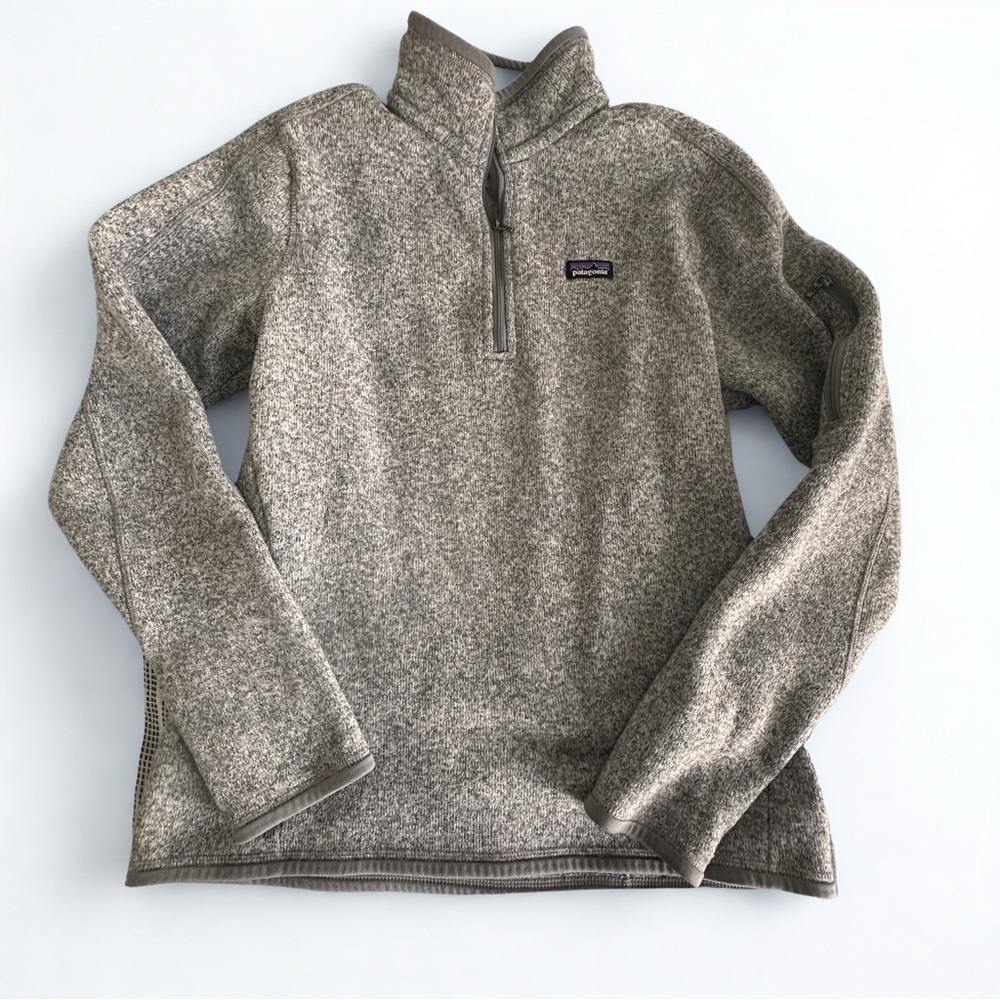 Patagonia women’s gray better sweater 1/4 zip fleece size medium